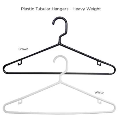Heavyweight Plastic Hangers – Brown or White