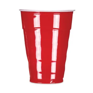Hefty® Easy Grip Disposable Plastic Party Cups, 9 oz, Red, 50/Pack, 12 Packs/Carton