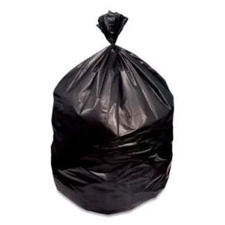 Heritage Eco Blend Max Can Liners, 30 gal, 1 mil, 30" x 36", Black, 25 Bags/Roll, 8 Rolls/Carton
