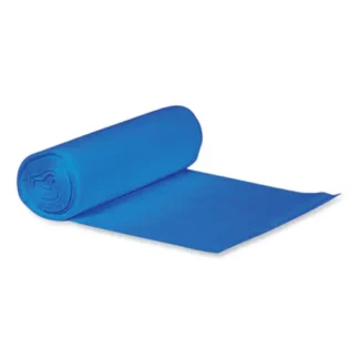 Heritage Eco Blend Max Can Liners, 60 gal, Blue, 0.8 mil, 38" x 58" - 100 Bags (5 Rolls of 20 Bags)