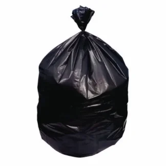 Heritage High-Density Waste Can Liners, 16 gal, 8 mic, 24" x 33", Black, 50 Bags/Roll, 20 Rolls/Carton