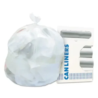 Heritage High-Density Waste Can Liners, 45 gal, 16 mic, 40" x 48", Natural, 25 Bags/Roll, 10 Rolls/Carton