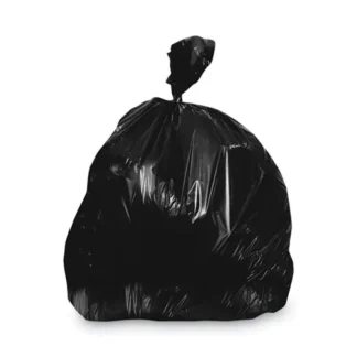 Heritage Linear Low-Density Can Liners, 30 gal, Black, 1.25 mil, 30" x 36", Flat Pack, 200/Carton