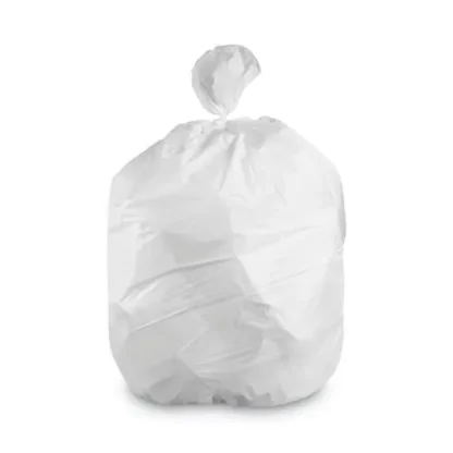 Heritage Linear Low-Density Can Liners, 35 gal, 1.4 mil, 33" x 45", White, Flat Pack, 200/Carton