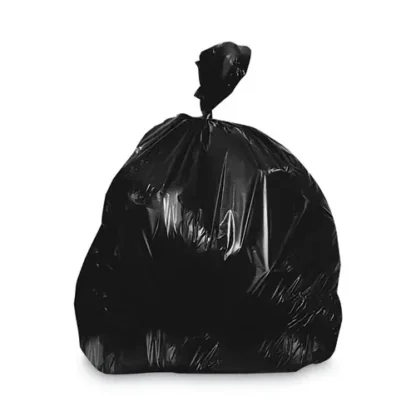 Heritage Linear Low-Density Can Liners, 45 gal, 1.5 mil, 40" x 46", Black