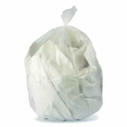Heritage Linear Low-Density Can Liners, 56 gal, 1.1 mil, 46" x 50", Clear, 100/Carton