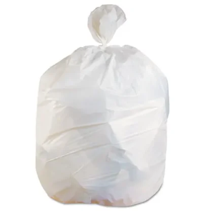 Heritage Linear Low-Density Can Liners, 60 gal, 0.75 mil, 38" x 58", White, 100/Carton