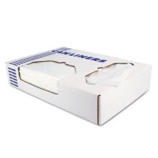 Heritage Linear Low-Density Can Liners, Clear, 60 gal, 1.5 mil, 38" x 58", 100/Carton