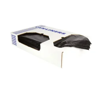 Heritage Linear Low-Density Can Liners with Dual-Dispense Box, Black, Flat Pack, 100/Carton