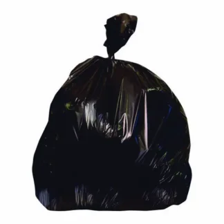 Heritage Low Density Can Liners, 60 gal, 1.7 mil, 38" x 58", Black, Flat Pack, 100/Carton