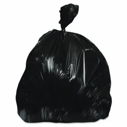 Heritage Reprocessed Resin Can Liners, 55 gal, Black, 100/Carton