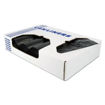 Heritage X-Liner Reprocessed Liners, 60 gal, 1.7 mil, 38" x 58", Black, 100/Carton