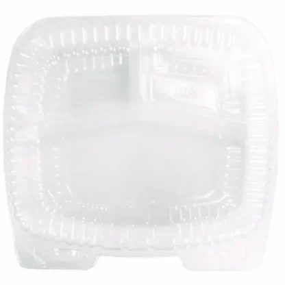 HFA® Handi-Lock Three-Compartment Food Container, Clear, Plastic, 250/Carton