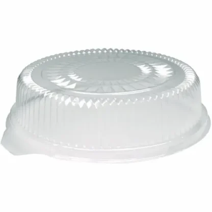 HFA® Plastic Dome Lids, Embossed, Fits 4012/4013, 12" Diameter, Clear, 25/Carton