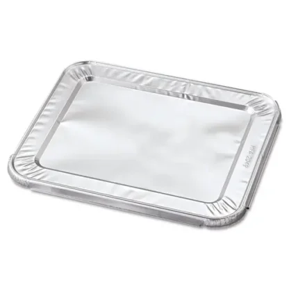 HFA® Steam Pan Foil Lids, Fits Half-Size Pan, 30 Gauge, 100/Carton