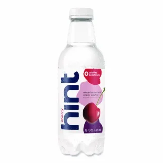 hint® Flavored Water, Cherry, 16 oz Bottle, 12 Bottles/Carton