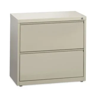 Hirsh Industries® Lateral File Cabinet, 2 Drawers, Letter/Legal/A4 Size, Putty