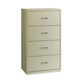 Hirsh Industries® Lateral File Cabinet, Putty, 4 Drawers, 30"W x 18.62"D x 52.5"H