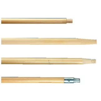 Wooden Handle with Metal Tip, 60 in. x 1-1/8 in.