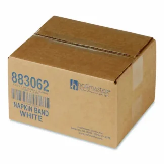Hoffmaster® Adhesive Napkin Bands, White, 1.5", 10,000/Carton