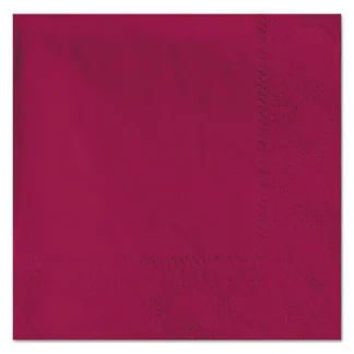 Hoffmaster® Beverage Napkins, 2-Ply, 9.5" x 9.5", Burgundy, 1000/Carton
