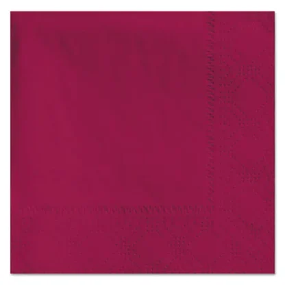 Hoffmaster® Beverage Napkins, 2-Ply, 9.5" x 9.5", Burgundy, 1000/Carton