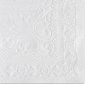Hoffmaster® Classic Embossed Straight Edge Placemats, White, 1,000/Carton