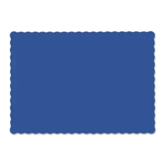 Hoffmaster® Solid Color Scalloped Edge Placemats, Navy Blue, 1,000/Carton