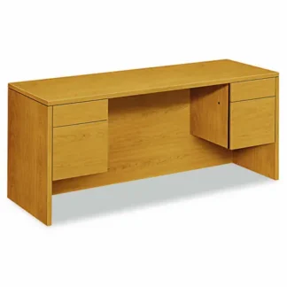 HON® 10500 Series Kneespace Credenza with 3/4-Height Pedestals, Harvest, 60"W x 24"D x 29.5"H