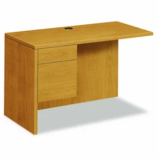 HON® 10500 Series L Workstation Return, 3/4 Height Left Ped, 48w x 24d x 29.5h, Harvest