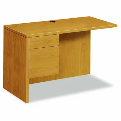HON® 10500 Series L Workstation Return, 3/4 Height Left Ped, 48w x 24d x 29.5h, Harvest