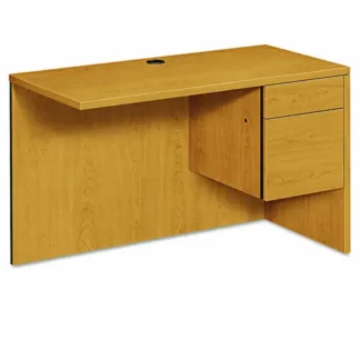 HON® 10500 Series L Workstation Return, 3/4 Height Right Pedestal, 48" W x 24" D x 29.5" H, Harvest