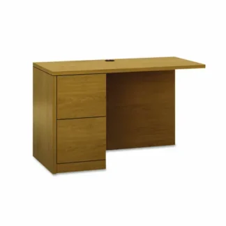HON® 10500 Series L Workstation Return, Full-Height Left Ped, 48w x 24d x 29.5h, Harvest