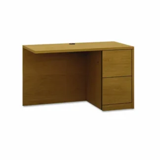HON® 10500 Series L Workstation Return, Full-Height Right Pedestal, 48"W x 24"D x 29.5"H, Harvest