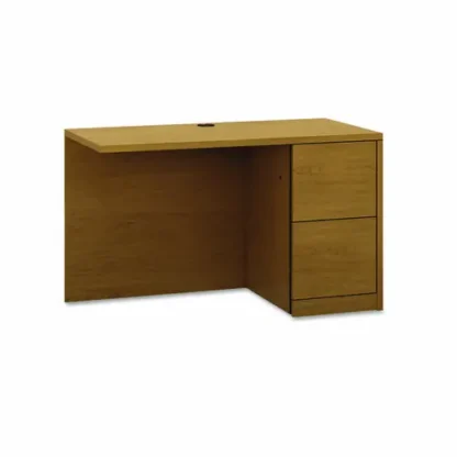 HON® 10500 Series L Workstation Return, Full-Height Right Pedestal, 48"W x 24"D x 29.5"H, Harvest