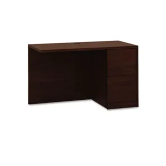 HON® 10500 Series L Workstation Return, Full-Height Right Pedestal, Mahogany