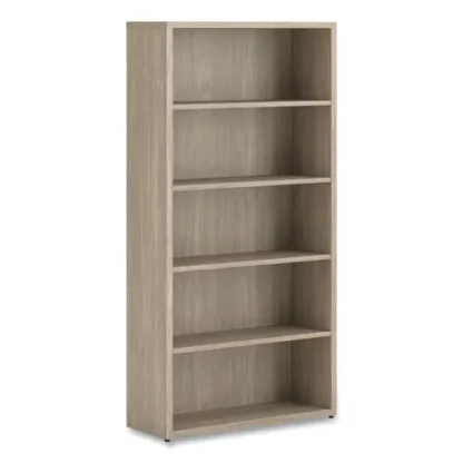 HON® 10500 Series Laminate Bookcase, Five Shelves, Kingswood Walnut, 36" x 13" x 71"