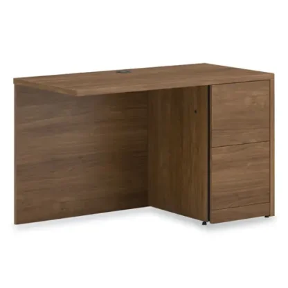 HON® 10500 Series Return with Full-Height Pedestal, Right, Pinnacle