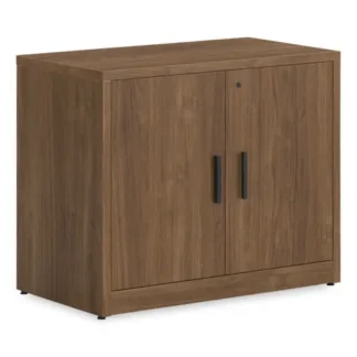 HON® 10500 Series Storage Cabinet with Doors, Pinnacle Finish, 36"W x 20"D x 29.5"H, Two Shelves