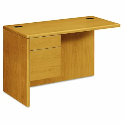 HON® 10700 Series "L" Workstation Return, Left 3/4 Pedestal, 48"W x 24"D x 29.5"H, Harvest