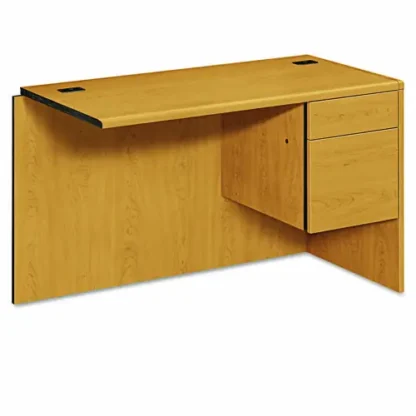 HON® 10700 Series "L" Workstation Return, Right, 3/4 Pedestal, Harvest, 48"W x 24"D x 29.5"H