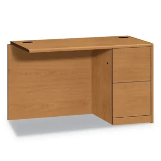 HON® 10700 Series Full Right Pedestal Return, 48"W x 24"D x 29.5"H, Harvest