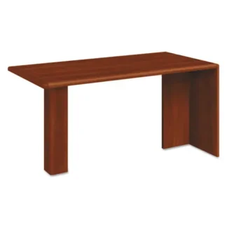 HON® 10700 Series Peninsula with End Panel and Wood Support Column, 60" W x 30" D x 29.5" H, Cognac