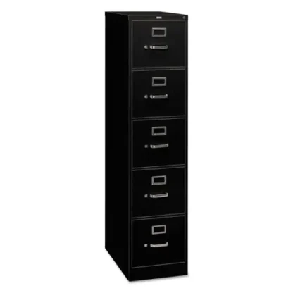 HON® 310 Series Vertical File, 5 Letter-Size File Drawers, Black