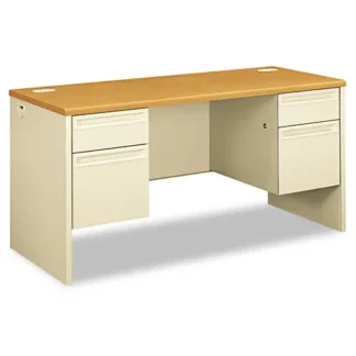 HON® 38000 Series Kneespace Credenza, Harvest/Putty, 60"W x 24"D x 29.5"H