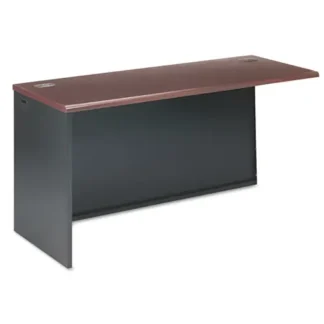HON® 38000 Series Return Shell, Left, 60w x 24d x 29.5h, Mahogany/Charcoal