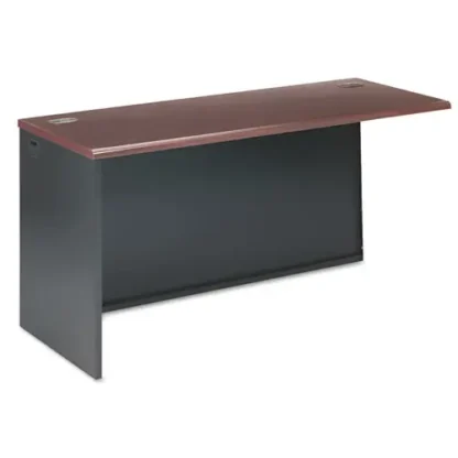 HON® 38000 Series Return Shell, Left, 60w x 24d x 29.5h, Mahogany/Charcoal