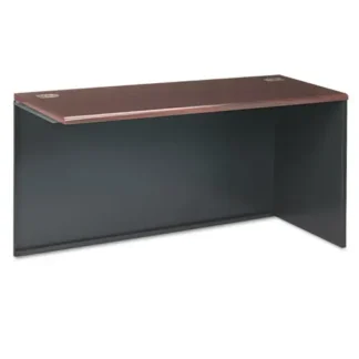 HON® 38000 Series Return Shell, Right, 60w x 24d x 29.5h, Mahogany/Charcoal