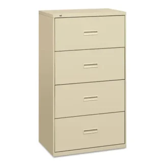 HON® 400 Series Lateral File, 4 Legal/Letter-Size File Drawers, Putty