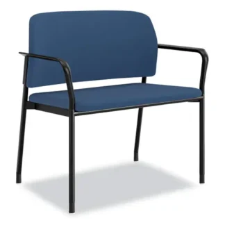 HON® Accommodate Series Bariatric Chair with Arms, Elysian Seat & Back, Charblack Legs
